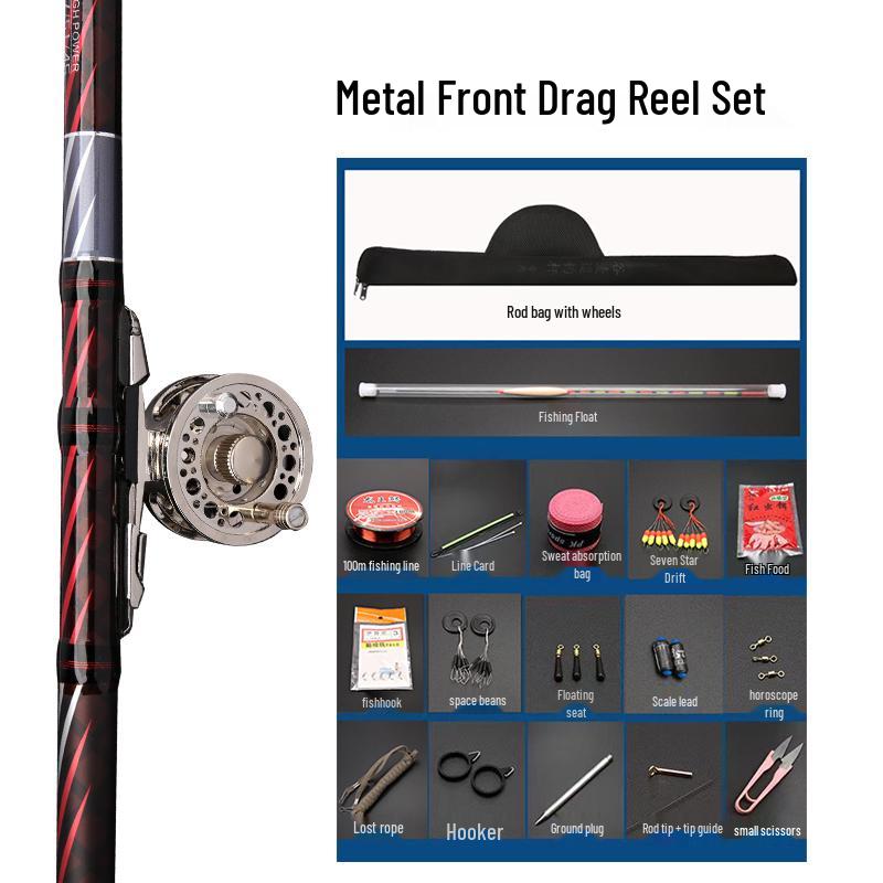 Authentic Qingzhanxi 19-Section Short-Handle Ultra-Light Fishing Rod Set for Corn, Wheat, and Rock Fishing.