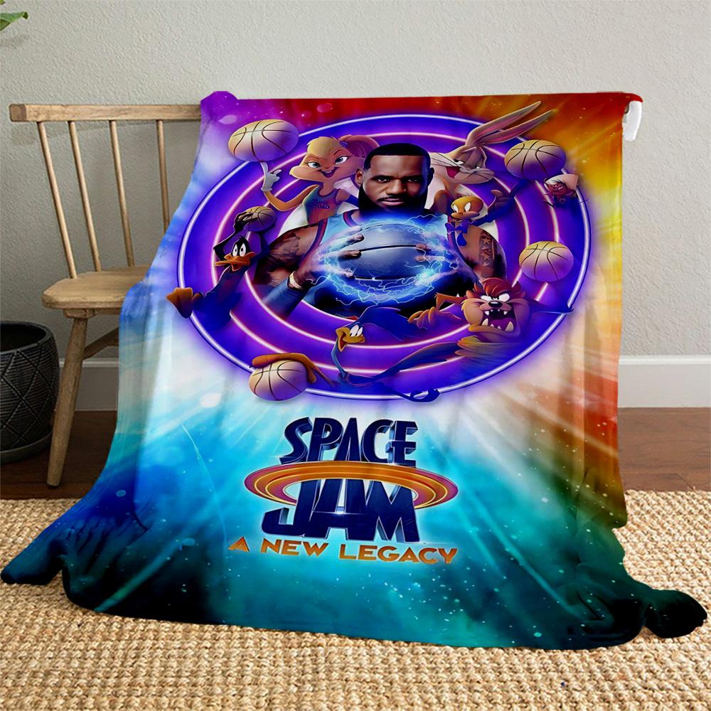 1pc Space Jam A New LegacyOutdoor Flannel Blanket Soft Plush Decor for Picnics, camping,Bedroom, Playroom, or Lunch Breakn1194A