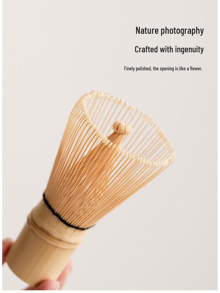 Handmade Japanese Matcha Ceramic Tea Bowl and Bamboo Whisking Tool