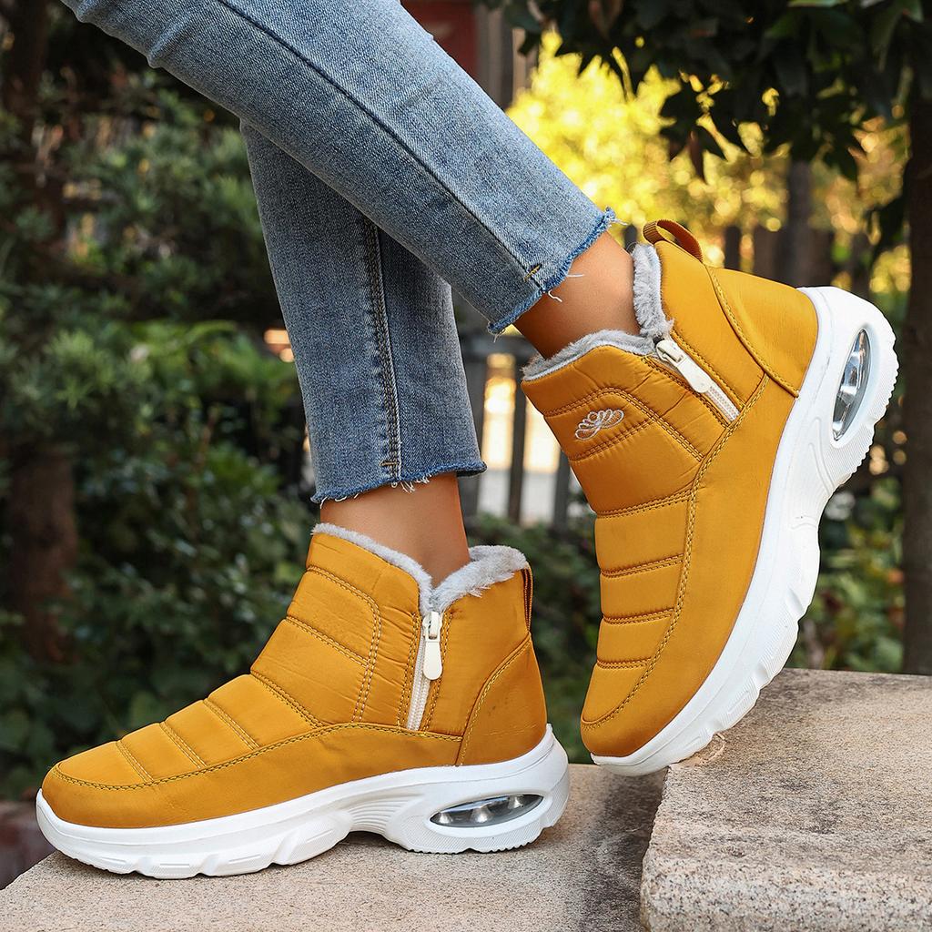Winter Warm Snow Boots for Women Waterproof Ankle Booties With Fur Lined Comfort Walking Shoes Women's Non-Slip Chunky Platform Outdoor Short Boots