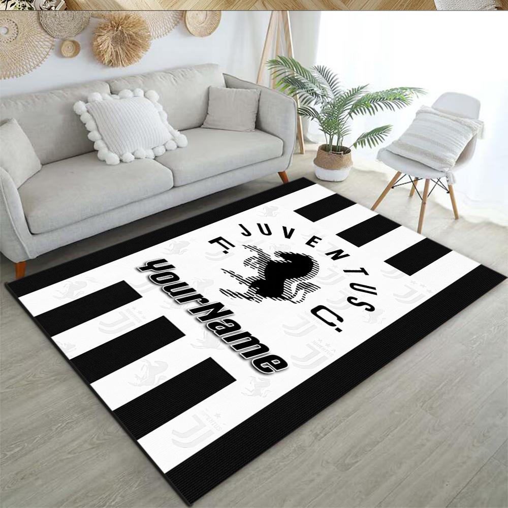 Juventus Customize Your Name Floor Rug Office Rug Suitable for Hallway Dining Room Foyer Entryway Anti-slip Rug Office home decor