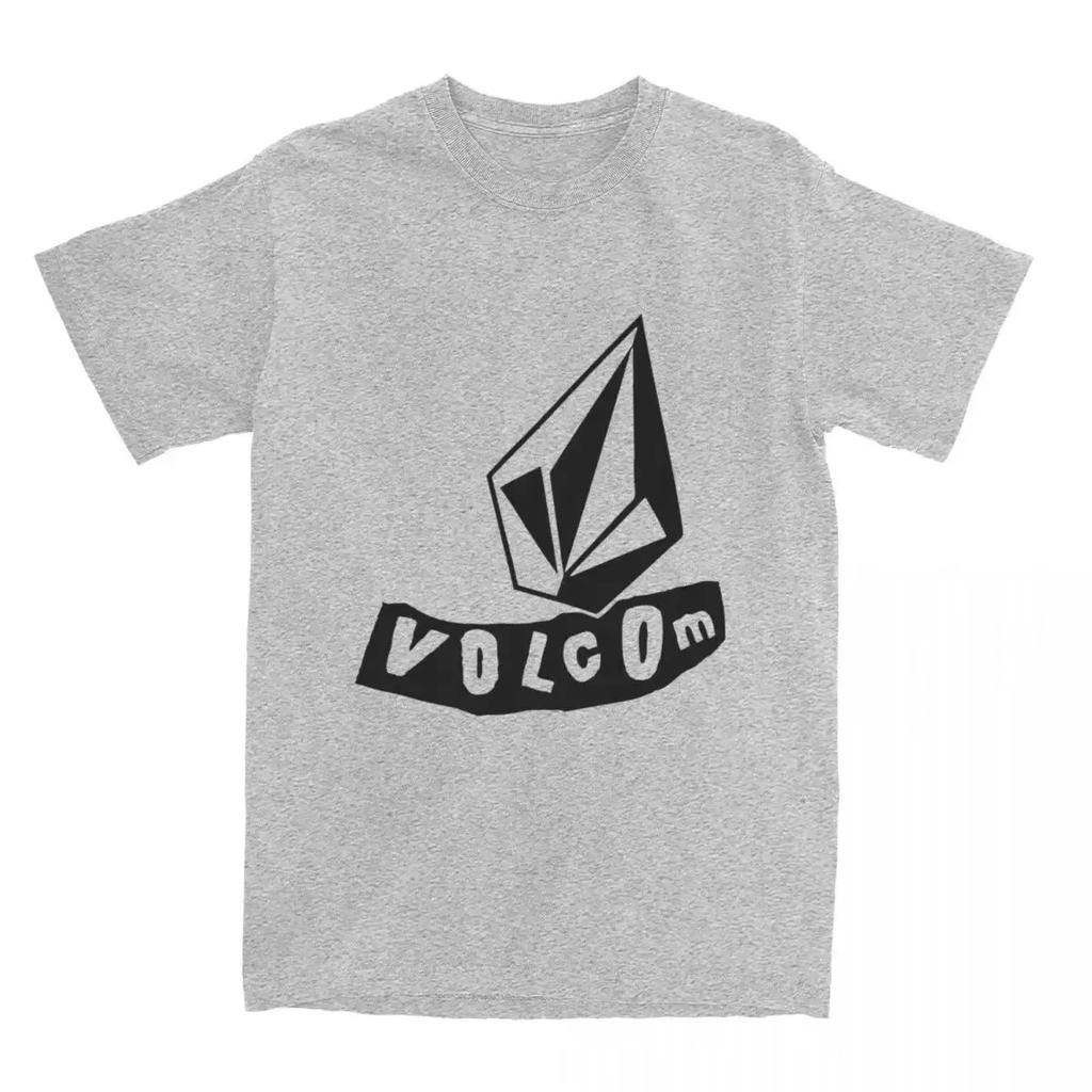 Volcom Мужская Женская Хлопковая Футболка Роскошный Бренд Мода Большой Размер Топ Повседневная С Коротким Рукавом Уличная Одежда Классический Принт Свободная Футболка 2025