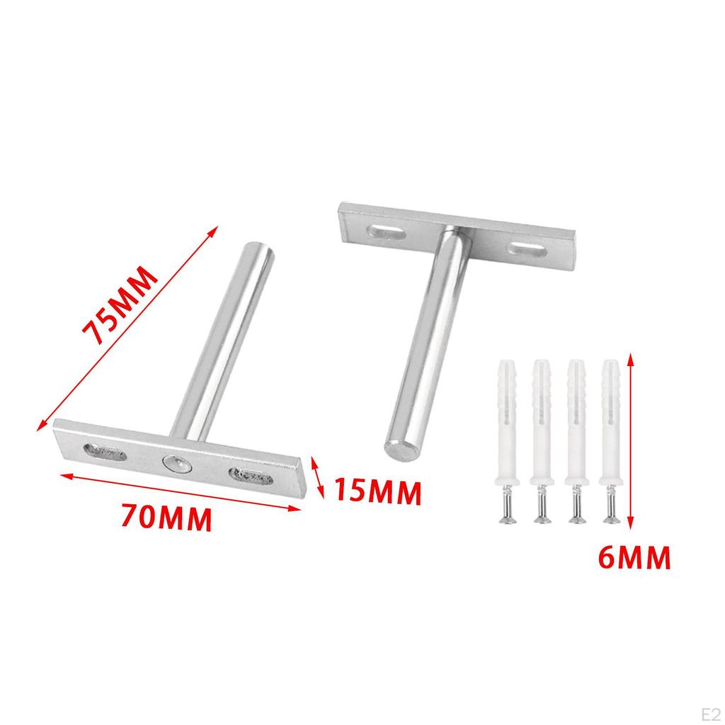 4 плавающих кронштейна для полок, скрытая опора Т-образной стены для хранения