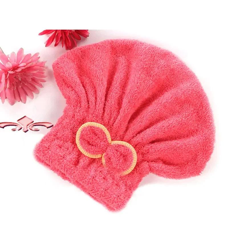 Absorbent Quickly Hair Drying Shower Cap Turban Towel Microfiber Hair Towel Bathroom Products for Women Girls Ladies