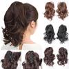 Synthetic Short Curly Hair Claw Clip On Ponytail Hair Extension Natural Looking Curly Short Pony Tail Hairpiece For Women Girls Daily Party