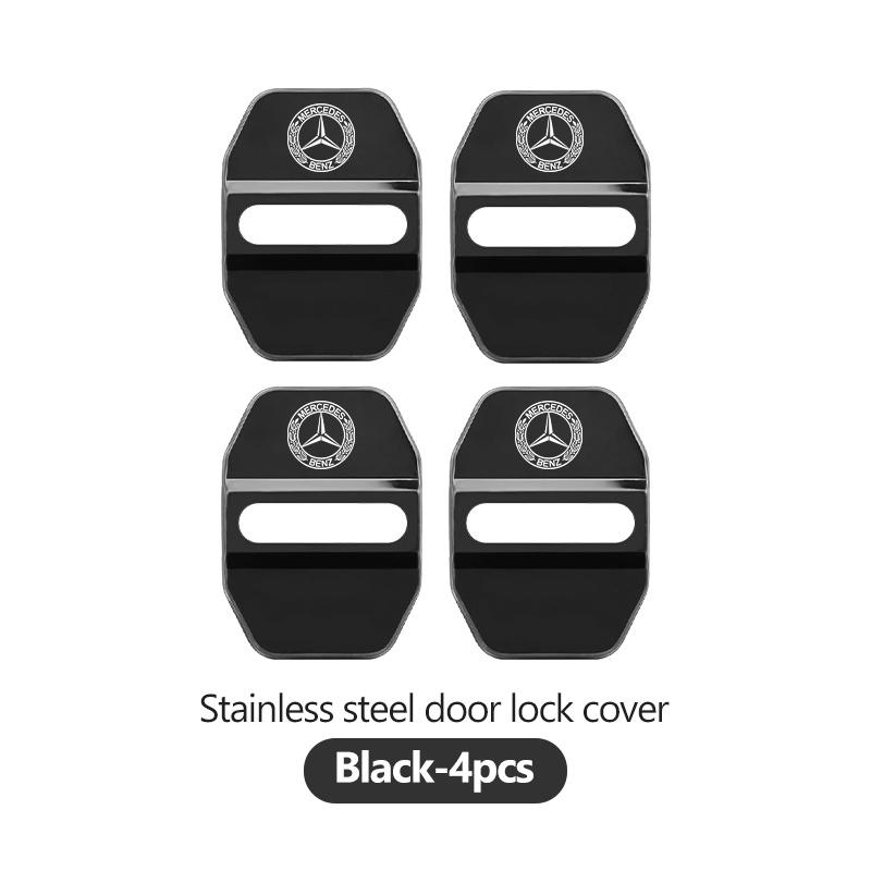 AAVU1 For Benz 4PCS Fashion Stainless Steel Car Covers Door Lock Protecting Cover AMG CLA CLS C180 C200 W204 W205 Exclusive A C E R V