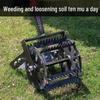 Wheeled Hand-Push Weeder: Agricultural Weeding and Tillage Tool.