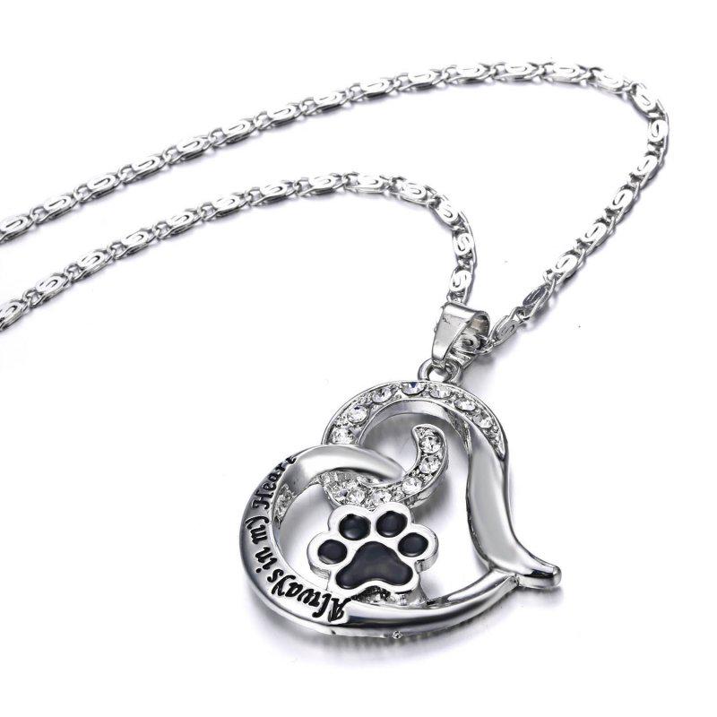 Подвеска в виде сердца собаки, полая подвеска на День матери, ключица, женское ожерелье с кристаллами