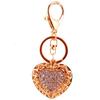 "Creative Diamond Inlaid Love Heart Keychain Pendant for Couples - Ladies' Bag Accessory"