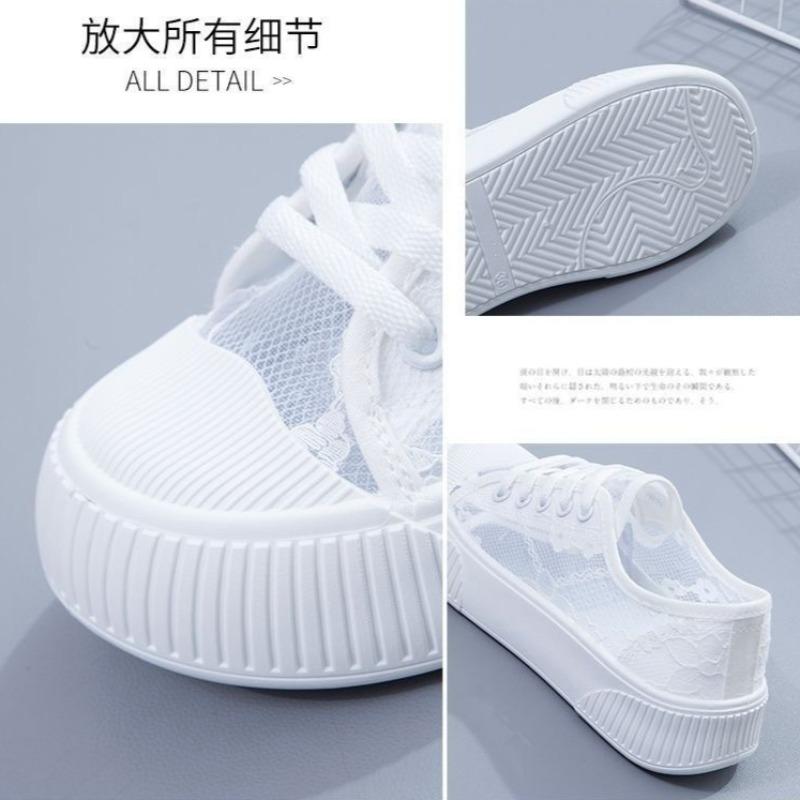 Женские туфли на плоской подошве Кружевные Повседневная обувь Студенческие Сетчатые Дышащие Кроссовки Лоферы Уличные Полые Обувь для ходьбы Женская обувь De Mujer