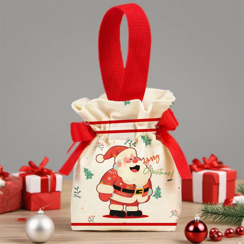 Christmas Creative Hand Gift Bag Christmas Eve Apple Packaging Bag Christmas Gift Bag Handheld Candy Canvas Bag