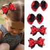 Модные двухслойные заколки для волос с бантиками в виде божьей коровки для детей, уникальные аксессуары для волос для девочек от 3 лет и старше