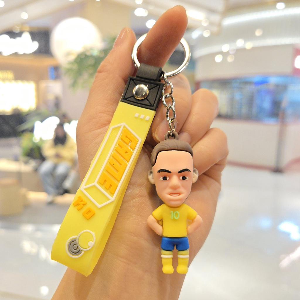 Новый мультяшный брелок-подвеска в виде спортивной звезды, персонализированная кукла в джерси, брелок для ключей, подвеска для рюкзака, маленький подарок.