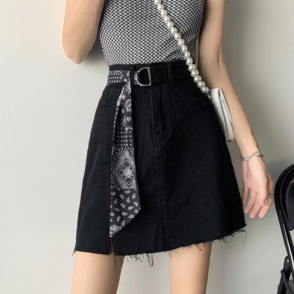 Canvas Waist Belts with Patchwork Silk Scarf Adjustable Waist Belt Universal Teens Woman Dresses Skirt Coat Waistband