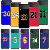 For Samsung Flip Zflip Z Flip3 5g Zflip3 Hard Pc Phone Case Fundas Basketball 23 24 Lucky Number