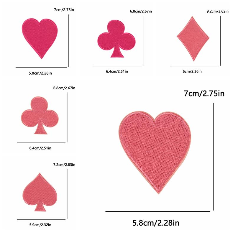 10pcs Wholesale New Poker Trend Embroidery Patch On Clothes Jackets Diy Decoration Cartoon Iron On Patches For Clothing Access