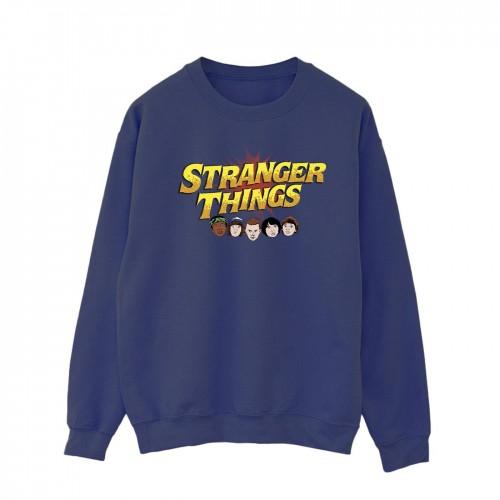 Netflix Mens Stranger Things Comic Heads Sweatshirt