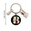 1PC Monogrammed Keychain Simple Pearl Keychain Small Gifts Keychain Black Gift Multi-Style