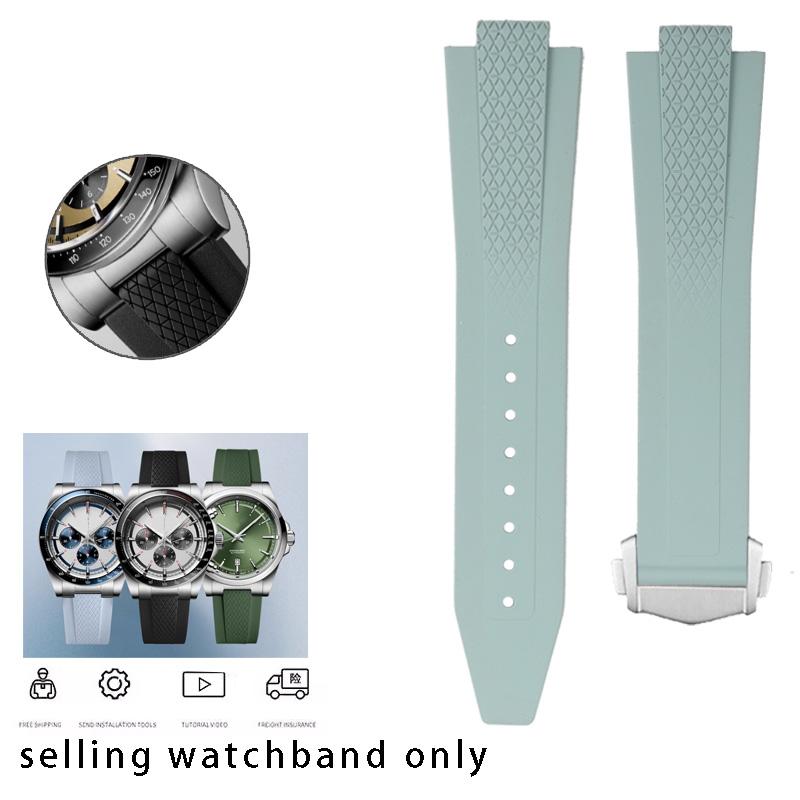 Ремешок для часов Longines Kangkas Yuedong, новый, из фторкаучука, серия L3.830/835, спортивный, для дайвинга, диаметр циферблата 41 мм, 42 мм.