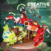 MOC 3 In 1 Amazon Jungle Series Building Blocks Simulation Animal Model Parrot Chameleon Crab Cartoon Bricks Toys for Kids Gifts