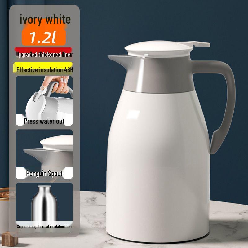 Large Capacity Press-Type Insulated Glass Liner Thermos Kettle