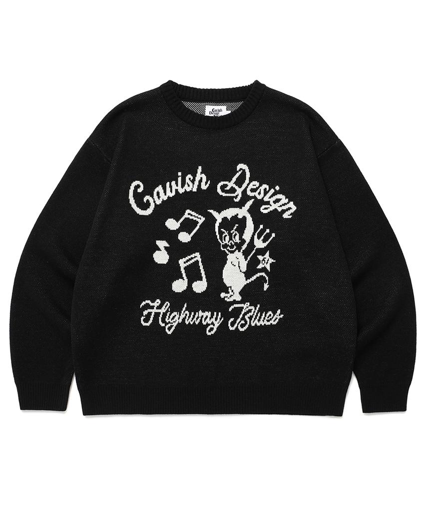 CAVISH 61Road Knit Sweater Black(Cv2Esuk600A)