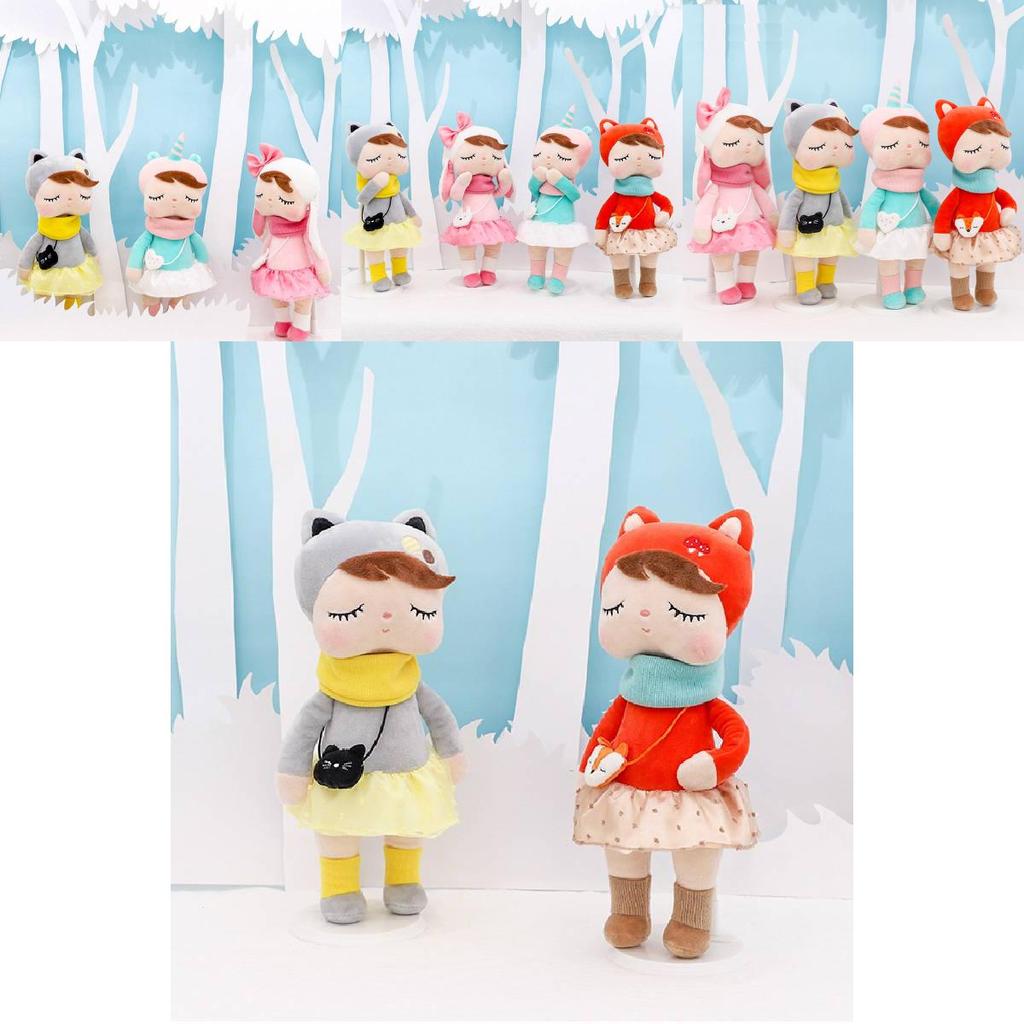 Adorable Metoo Plush Girl Doll Soft Short Plush Stuffed Toy With Pp Cotton Filling Cute Bag Pendant For Kids And Collectors