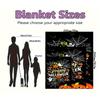 Halloween Party Decorations Happy Halloween PosterBlanket Flannel Throw Blanket for Sofa, Bed, Travel, Camping, Office