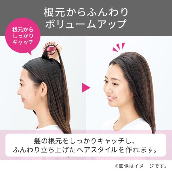 TESCOM Hair Dryer Curl Dryer Negative Ion Lightweight 22mm Brush Included Easy Plug Pink Gold TC330A-N