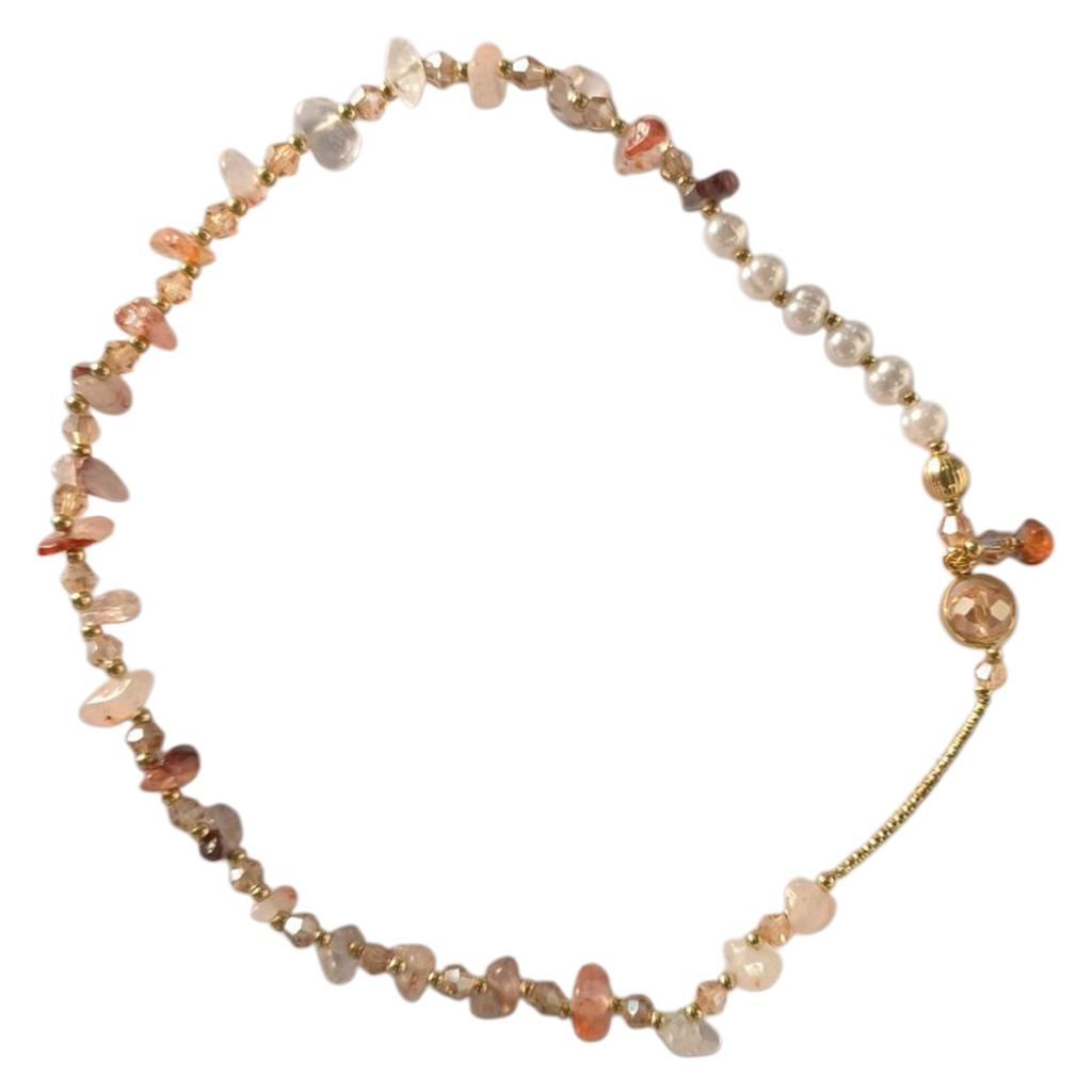 Trendy Adjustable Double Stacked Pearls and Crystal Beaded Bracelet Adornment for Women Perfect for Any Occasion