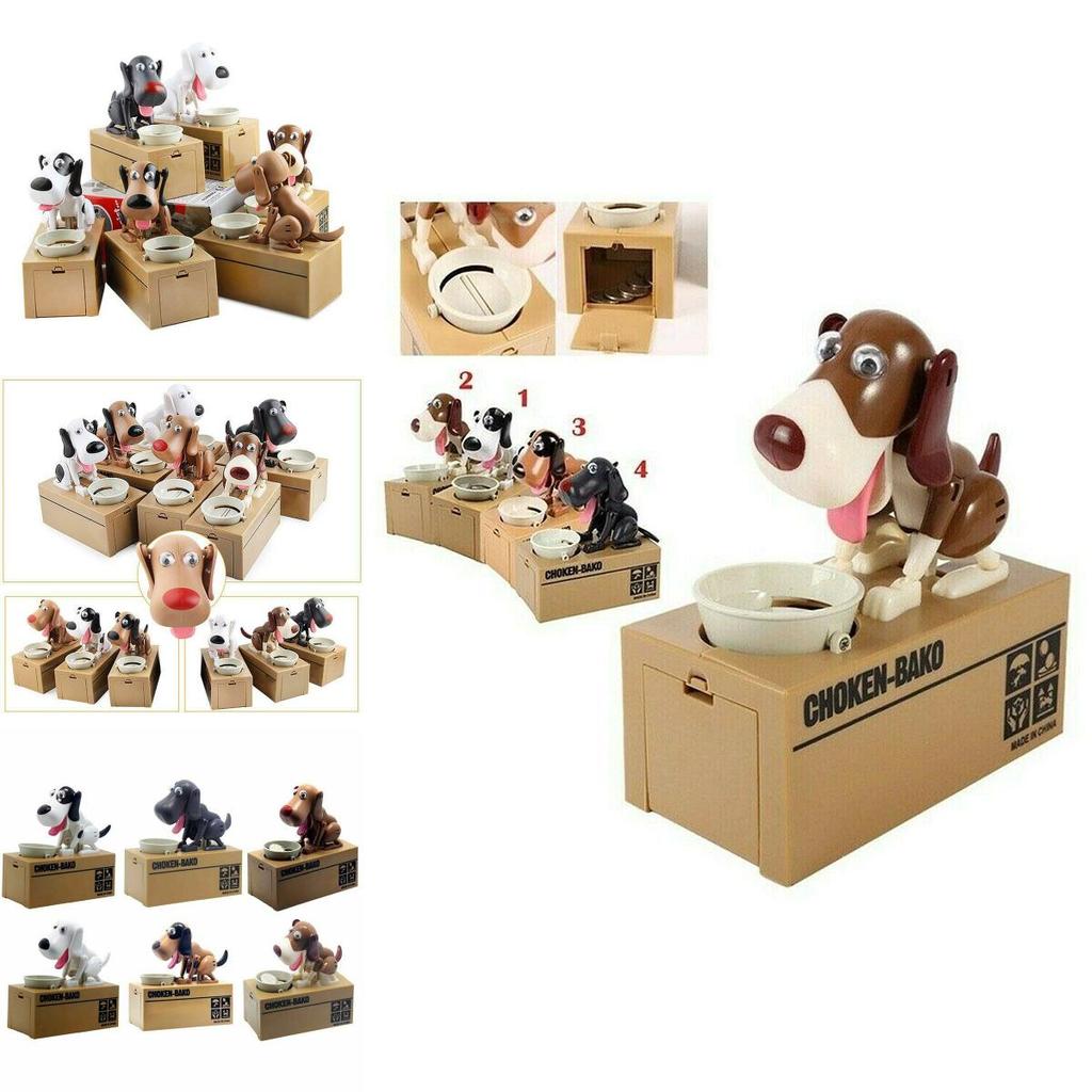 Очаровательная копилка в виде щенка с забавным автоматическим действием поедания для детей