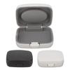 Hearing Aids Case Large Capacity Portable Quadrate Black Hearing Aids Storage Box for Home Outdoor T