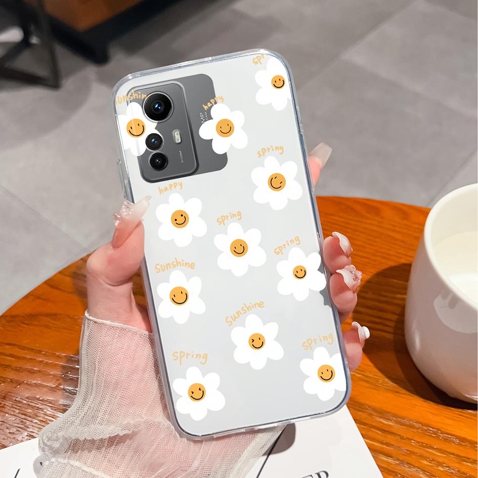 Чехол для телефона для Xiaomi Redmi Note 8, 9, 10, 11, 12 A1 + A2 + Plus 4A 5A, модный литературный цветочный чехол, противоударный прозрачный мягкий силиконовый чехол для Redmi, бампер