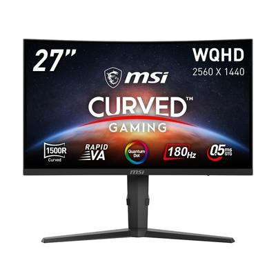 Изогнутый игровой монитор MSI MAG 275CQRF QD E2 27 дюймов VA Хаб 3 года гарантии WQHD Быстрая панель 180 Гц Quantum Dot 0,5 мс(ГТГ)/HDMI