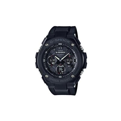 Серия G-STEEL-S Дисковый двойной дисплей Сердце из стали Модный тренд Солнечный кварцевый механизм Ремешок из смолы Японские и корейские часы Мужские GST-S100G-1B