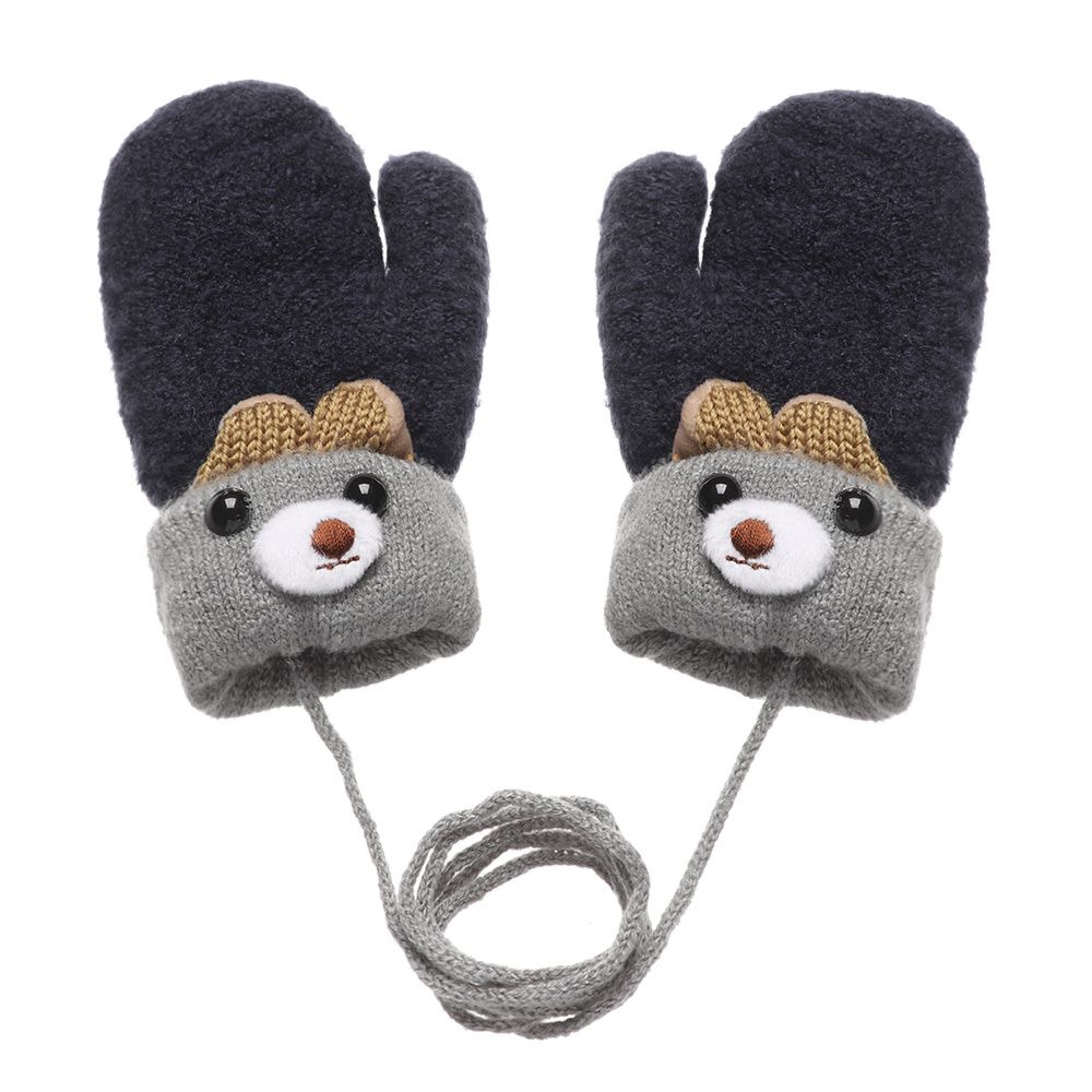 New Hot Elastic Boys Girls Cute Cartoon Kids Gloves Knitted Mittens Thick Warm