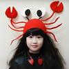 Крабовые шляпы Красные Смешные Детские Взрослые Головные уборы Фестивальные Реквизиты Вечеринка