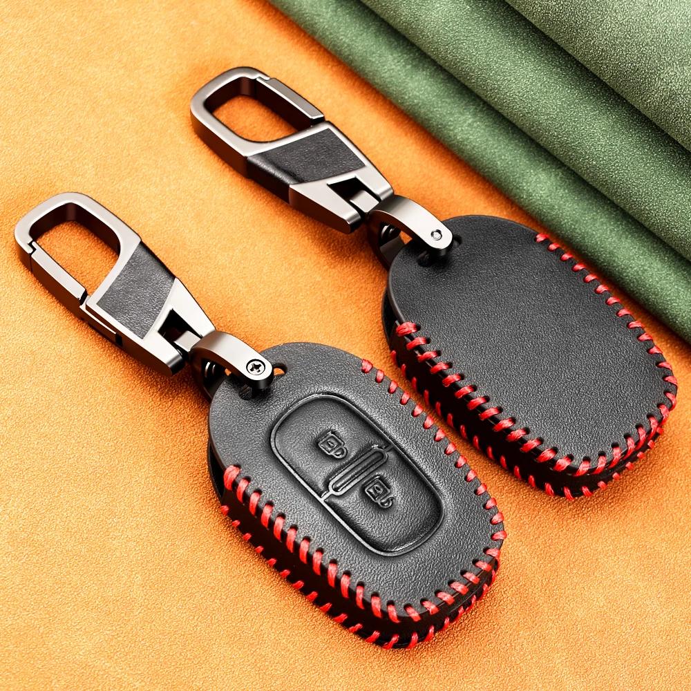 2 кнопки кожаный автомобильный пульт дистанционного управления брелок чехол для Renault Kwid Traffic Symbol Dacia Sandero Logan Duster 2016 2017 2018 Shell