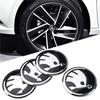 HLLQ9 4pcs 56mm Car Emblem Wheel Hub Caps Center Cover Sticker Decoration For Skoda Octavia Superb Rapid Kodiaq Karoq Fabia Roomster