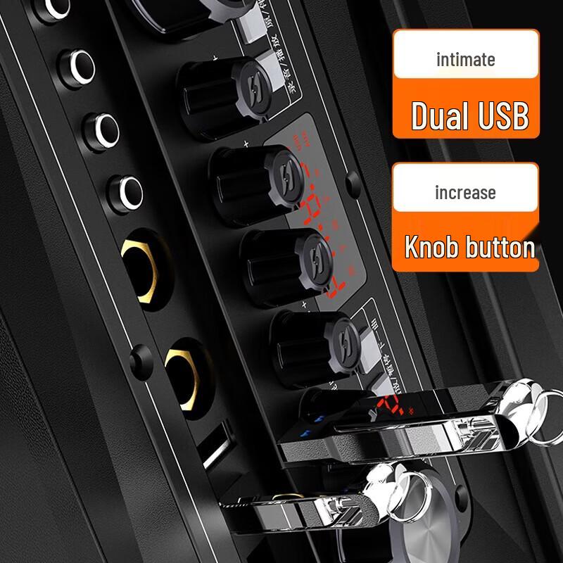 SANSUI A15 Портативная уличная 15-дюймовая колонна на колесиках с микрофоном, штекер CN (адаптер в комплекте)