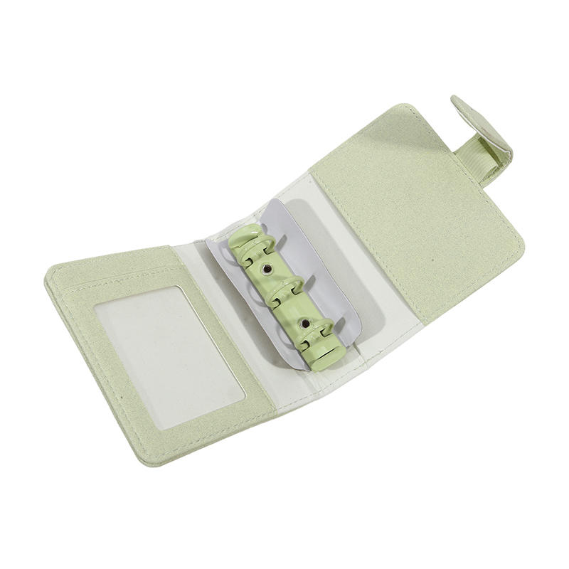 1PC PU 3-Hole Card Collection Book Цветной альбом с отрывными листами для хранения фотографий Почтовая открытка Сортировочный буклет