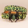 Spider Buckle Punk New Leopard Print Rhinestone Belt Belt Full Diamond European and American Belt Women's Decorative Rhinestone