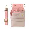 TSPIC Scissor Case Bag for 4 Professional Grade Leather with Belt TS-SAKU [Hairdresser-Supervised] Trimmers, (Pink)