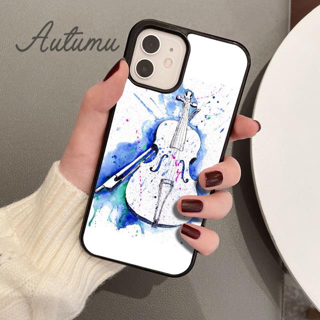 Чехол для телефона «Виолончель» с музыкальным инструментом для iPhone 11 12 13 14 Pro Max mini XR XS SE 2020 6S 7 8 Plus Samsung Galaxy S21 S22