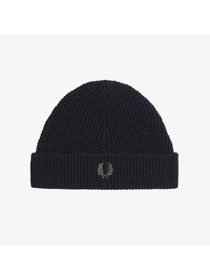 Fred Perry Вафельная хлопковая шапка-бини, черная Cfpu2438130 102 qzgCfpu2438130 102