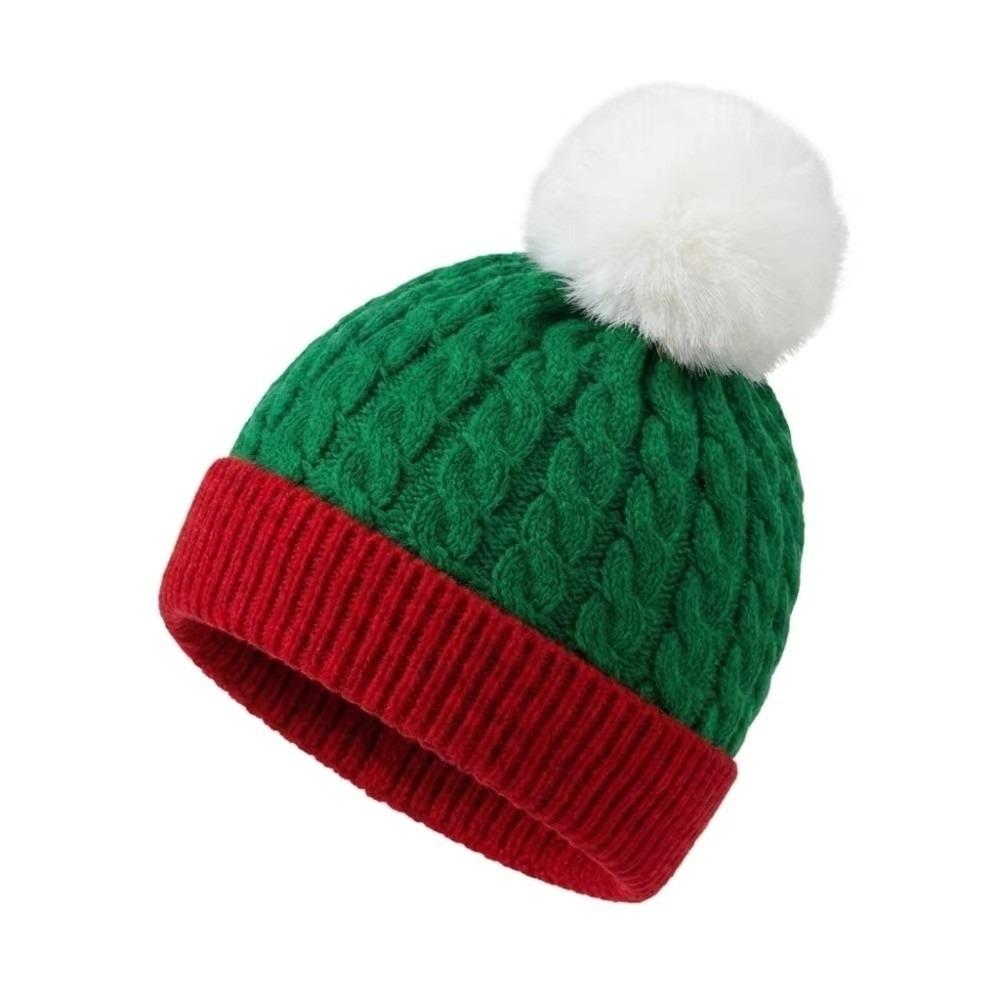 Merry Christmas Hat Christmas Knitted Hat Warm Striped Hat All-match Santa Beanie Hat Outdoor
