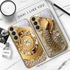 Золотая статуэтка лошади Для Samsung Galaxy S26 S20 FE S21 S22 S23 Plus S24 Ultra S25Ultra S21+  S22Plus Золотой стеклянный чехол для телефона