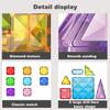 40Pcs/Set Colorful Magnetic Tile Kit Clear Geometric Shape Building Block Magnet Preschool Educational Brick Construction Toy Toddlers Boys Girls