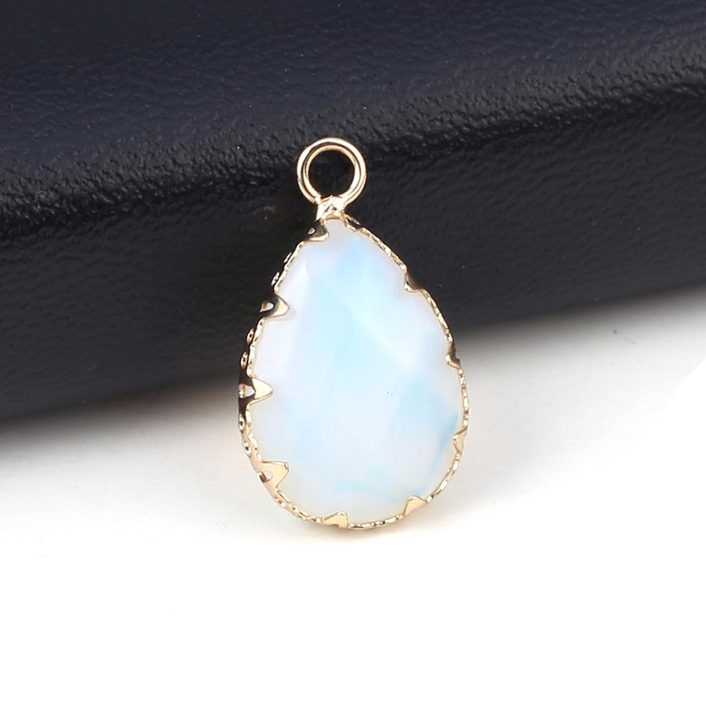 2 шт., небольшой кулон из натурального камня, граненый кулон в форме капли для изготовления ювелирных изделий, ожерелье, серьги, аксессуар для браслета