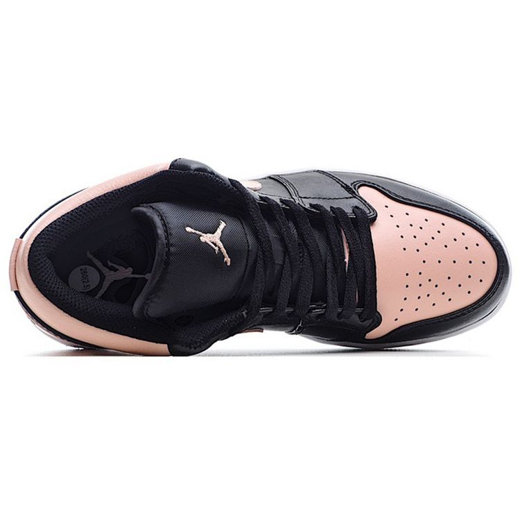 Air Jordan 1 Low Crimson Tint Unisex Sneakers Pink Black Hyper-Pink 553558-034